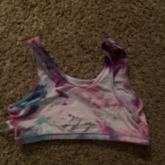 NWT pink/ purple/ blue tie dye sports bra - Picture 15 of 16
